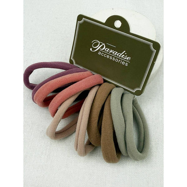 Dusty Color Shades Multicolor Elastic Hair Tie Set: MIX COLOR / ONE(12)