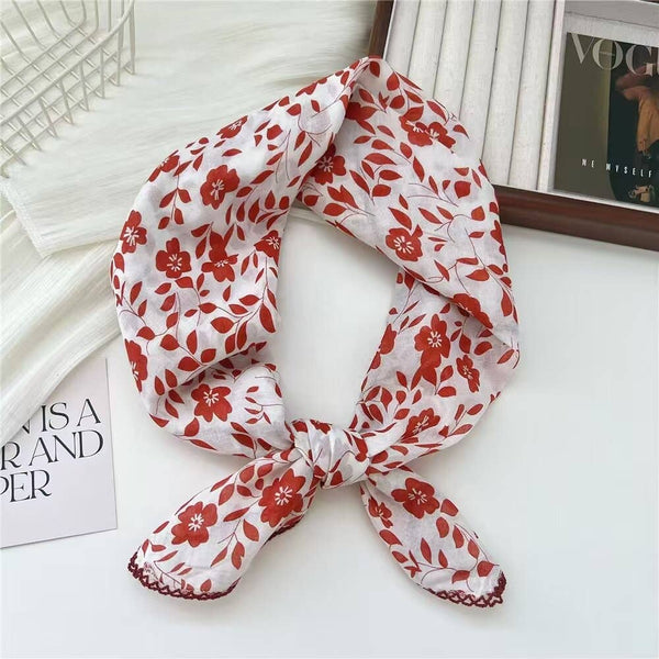 Chic Versatile Vintage Printed Square Scarf - Lulu Bella Boutique