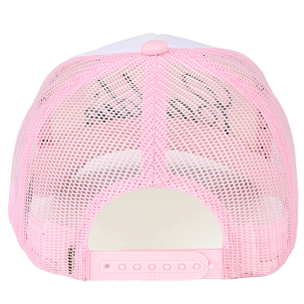 C.C CADDIE Foam Letter on Two Tone Trucker Mesh Back Hat - Lulu Bella Boutique