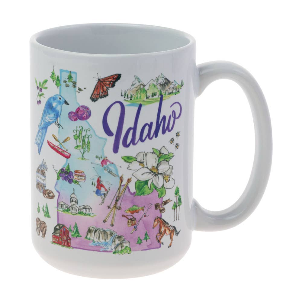 ID State Collection Ceramic 15 oz Mug Idaho Rosanne Beck - Lulu Bella Boutique