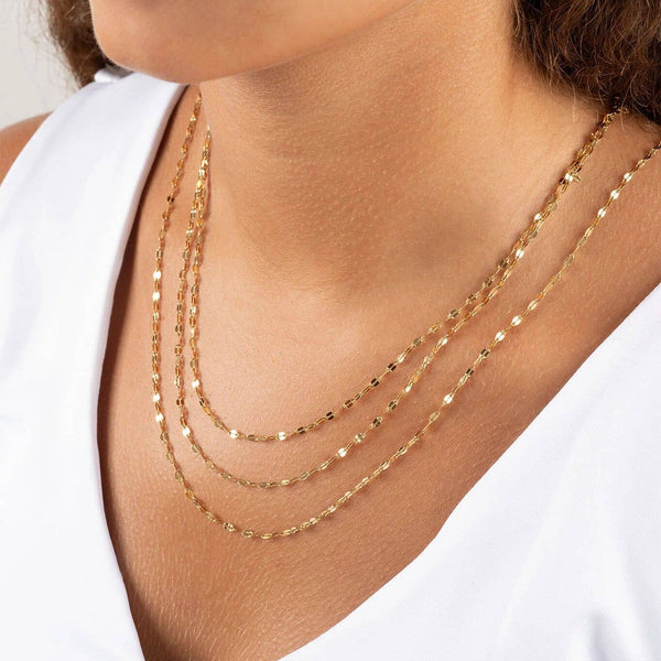 14K Gold Filled Plus™ Lip Chain Necklace: Gold / 18"
