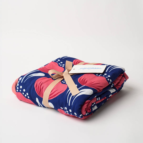 Poppy Flower Adult Swaddle Oversized Blanket, Like a Hug