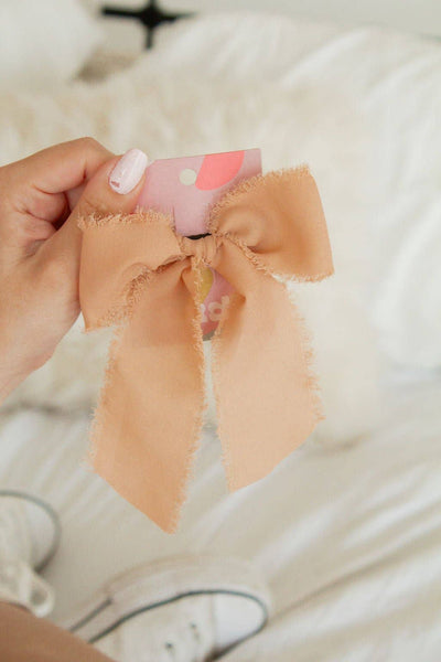 Freya Bow Clip: Pink - Lulu Bella Boutique