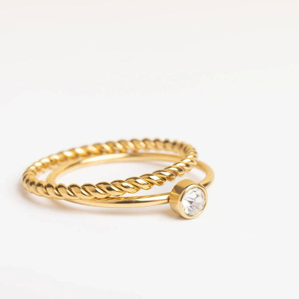 14K Gold Filled PLUS™ Braided Spacer Ring: Gold / 8