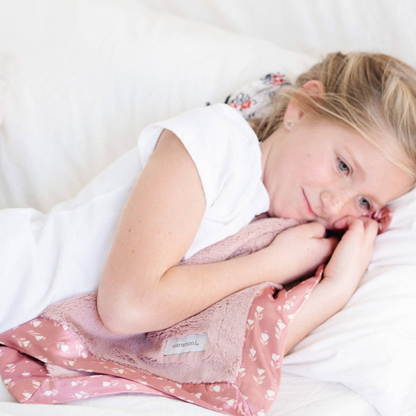 SATIN BACK RECEIVING BLANKETS: Dainty Floral
