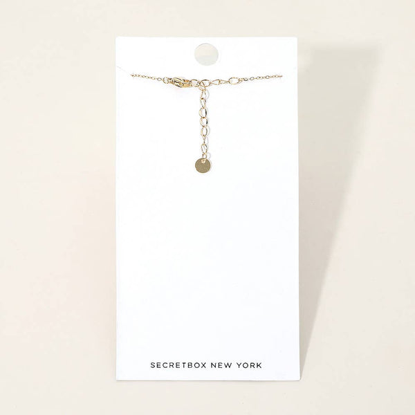 SECRET BOX_Stainless Steel Butterfly Charm Station Chain Anklet: Gold - Lulu Bella Boutique