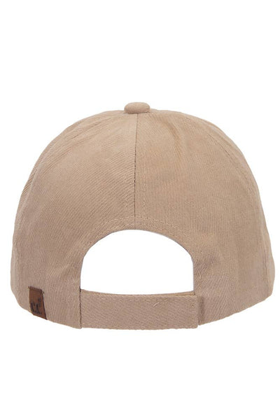 C.C Brushed Twill Baseball Cap: Gray