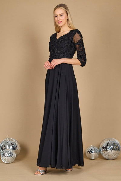 Dylan & Davids Formal Mother of the Bride Dress: Black / L - Lulu Bella Boutique