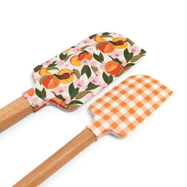 Peach Blossom Silicone Kitchen Spatulas - Set of 2 - Lulu Bella Boutique