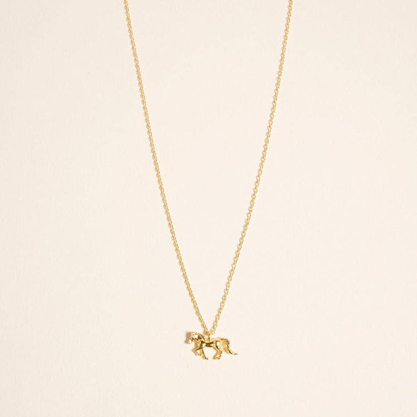 18K Gold Dipped Rodeo Horse Western Necklace: 18K GD / ONE