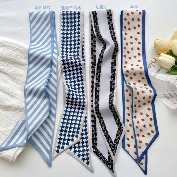 FRESH STRIPED LONG TIED SCARF_CWASC0705: TYPE4 / (OS) 5 - Lulu Bella Boutique