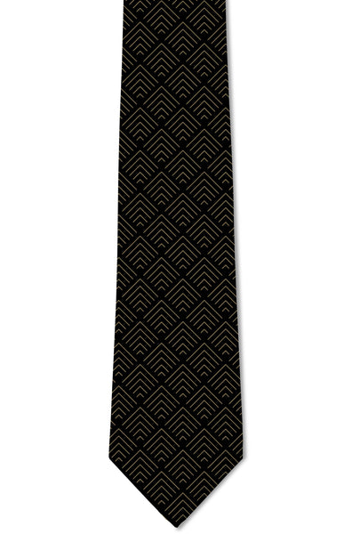 Vogue – Subtle Gold and Black Tie: 3.25" Standard Tie