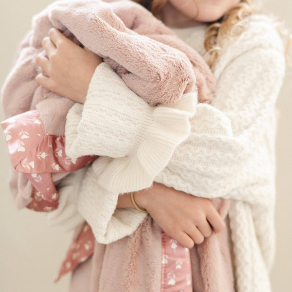 SATIN BACK RECEIVING BLANKETS: Dainty Floral