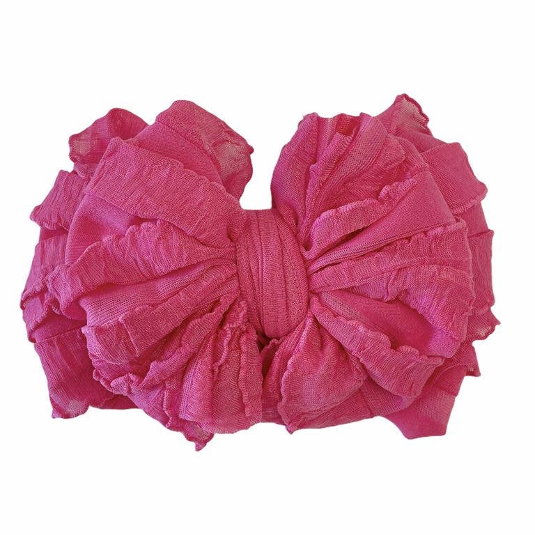 Hot Pink Ruffled Headband