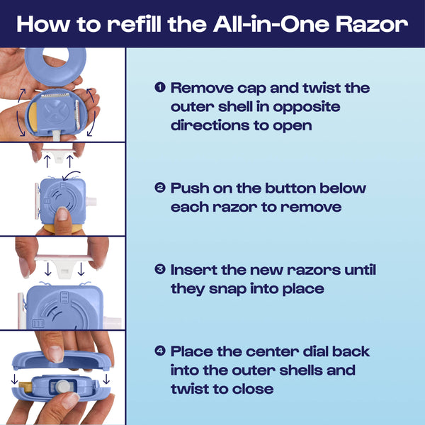 Stay Sharp - Refill Packs for All-in-One Razor - Lulu Bella Boutique