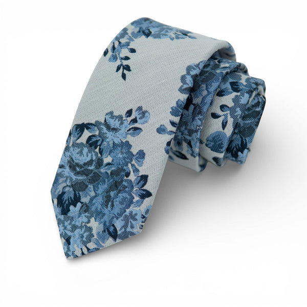 Cape Cod Floral - Men's Tie: Mens Modern - 2.5" wide x 58" long