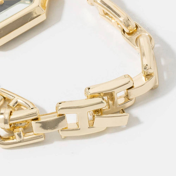 Octagon Case Chain Link Watch: GBK - Lulu Bella Boutique