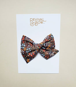 Large Fabric Bow • Fall Wildflower