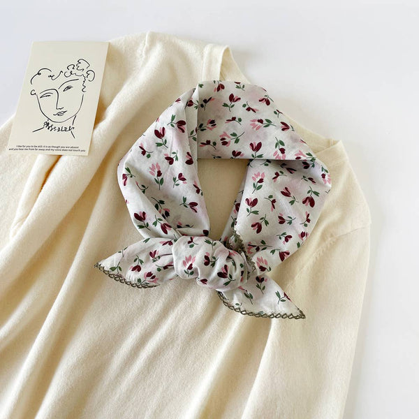 Versatile Retro Printed Square Scarf - Lulu Bella Boutique