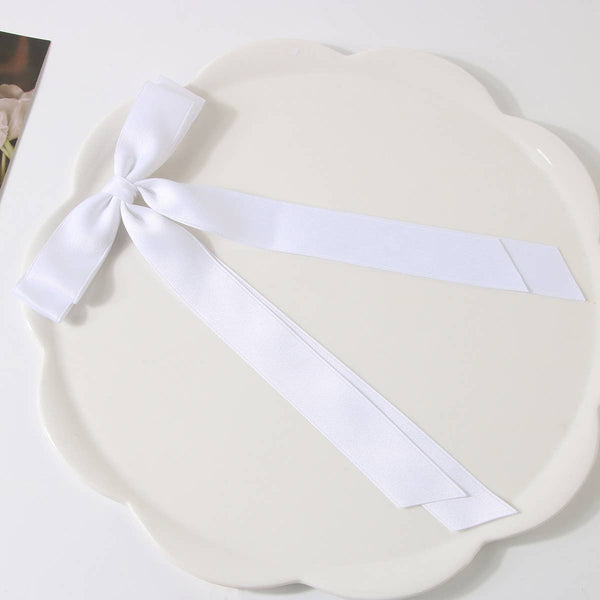 DOUBLE-LAYERED BOW HAIR CLIP_CWAHA1047: Red / (OS) 5 - Lulu Bella Boutique