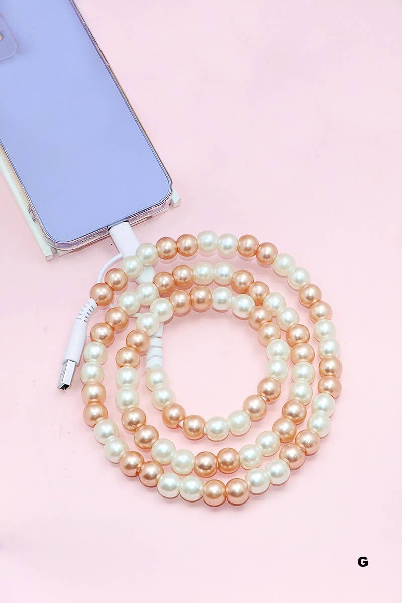 Beaded Dual Usb Fast Charging Cable