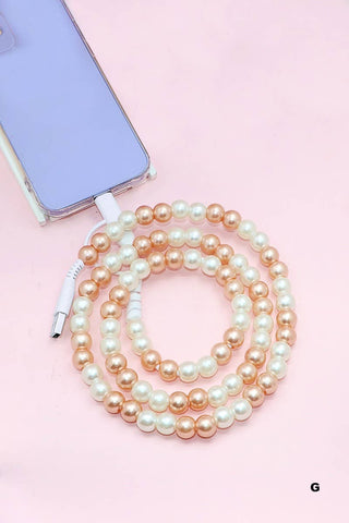 Beaded Dual Usb Fast Charging Cable