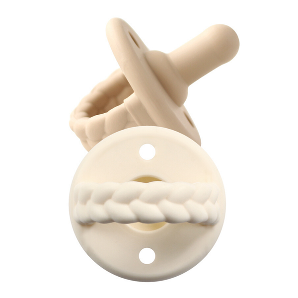 Sweetie Soother™ Pacifier Sets (2-pack): 6-18M Toast + Buttercream