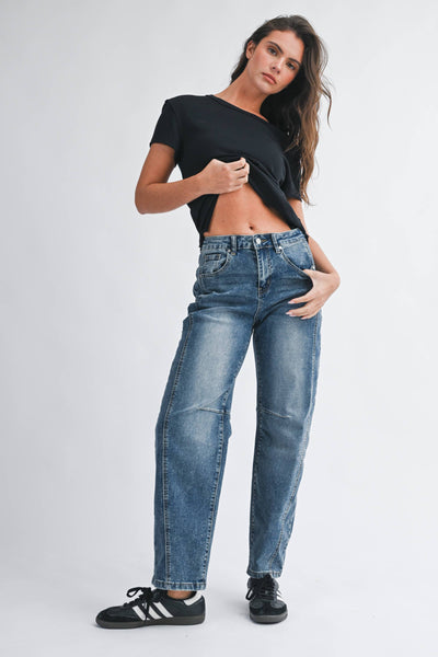 8599HK Essential Soft Crewneck Tee: Black / Contemporary / S - Lulu Bella Boutique