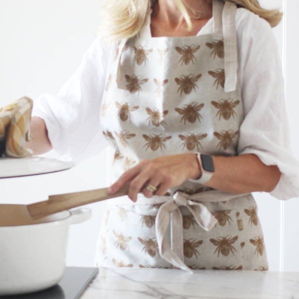 Bee Apron Mustard Yellow - Lulu Bella Boutique