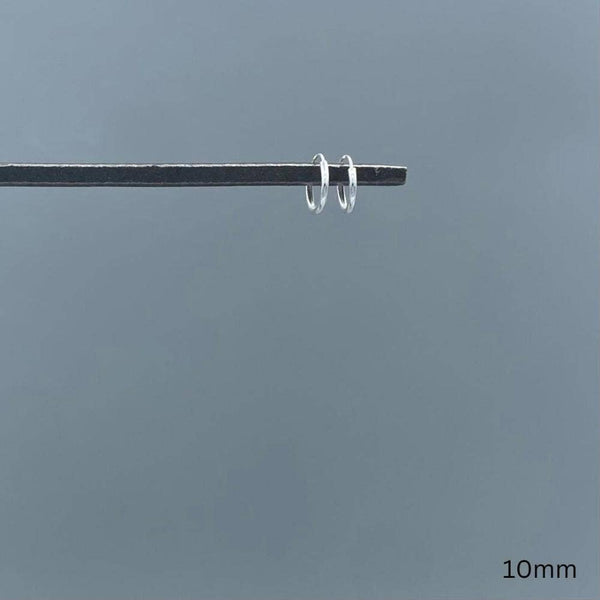 1.5mm Sterling Silver Endless Hoops: 8mm - Lulu Bella Boutique