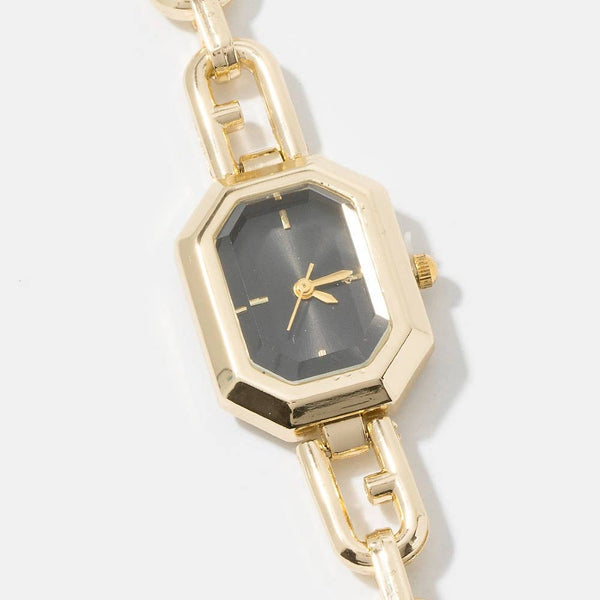 Octagon Case Chain Link Watch: GBK - Lulu Bella Boutique