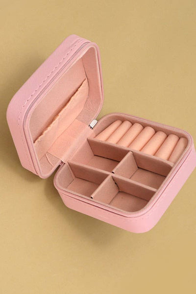 JEWELRY ORGANIZER TRAVEL BOX CASE | 40P532: Off White