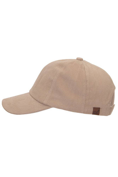 C.C Brushed Twill Baseball Cap: Gray