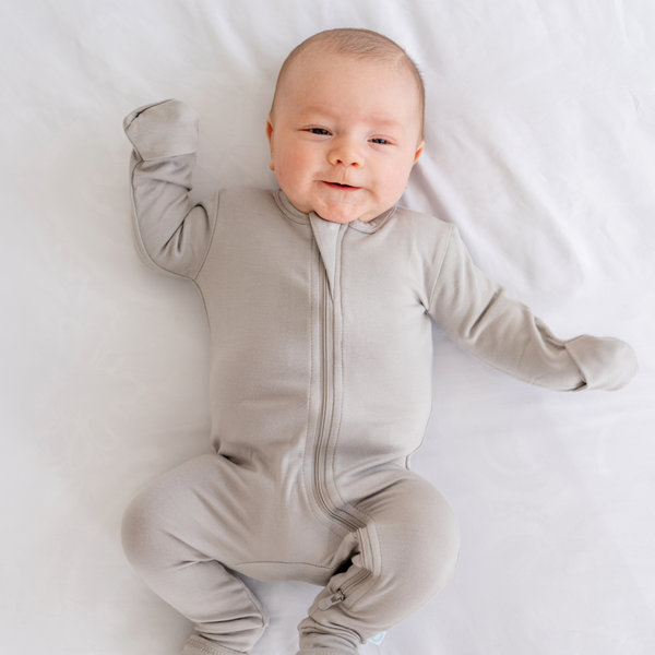 Infant Bamboo Pajamas w/ DreamCuffs™: 3 - 6 Months / Forest Green