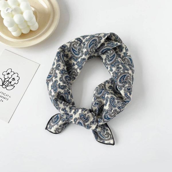 Vintage Paisley Versatile Floral Print Square Scarf - Lulu Bella Boutique