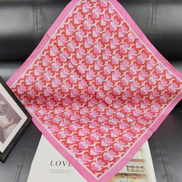 Pink heart cowgirl theme Bandana Square scarf -27.5 inches: Cowgirl - Lulu Bella Boutique