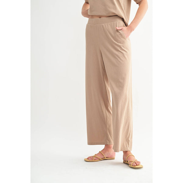 KNIT PANTS: Taupe - Lulu Bella Boutique