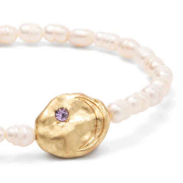 Pearl Affirmation Bracelet - Protection/Gold - Lulu Bella Boutique