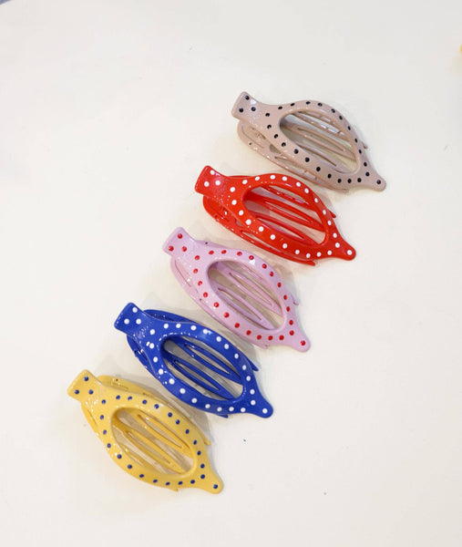 POLKA DOT LAY DOWN 2.0 CLAW: YELLOW - Lulu Bella Boutique