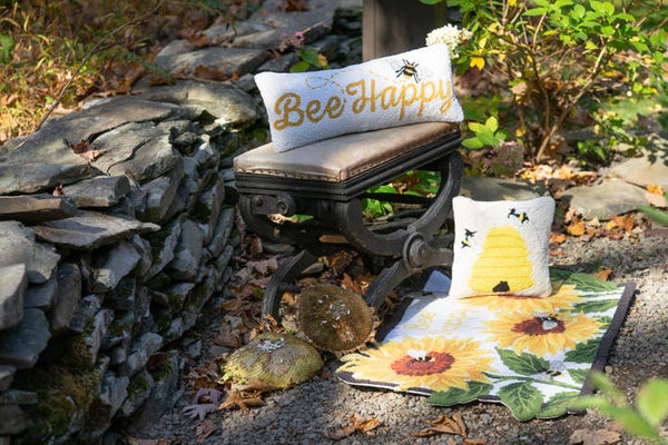 Bee Happy Hook Pillow - Lulu Bella Boutique