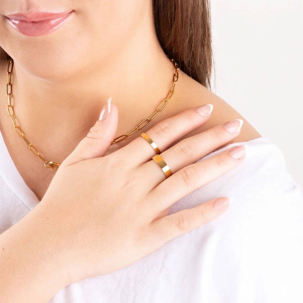 14K Gold Filled Plus™ Flat Blank Ring: 7 / 5mm
