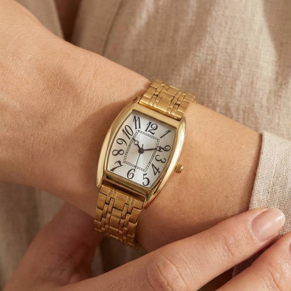 Numbered Rectangle Face Watch: GWH - Lulu Bella Boutique