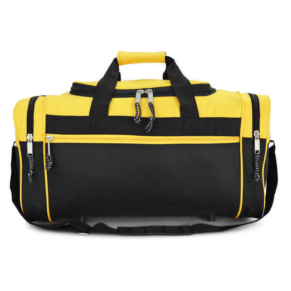 DALIX 21" Blank Sports Duffle Bag Gym Bag Travel Duffel: White - Lulu Bella Boutique