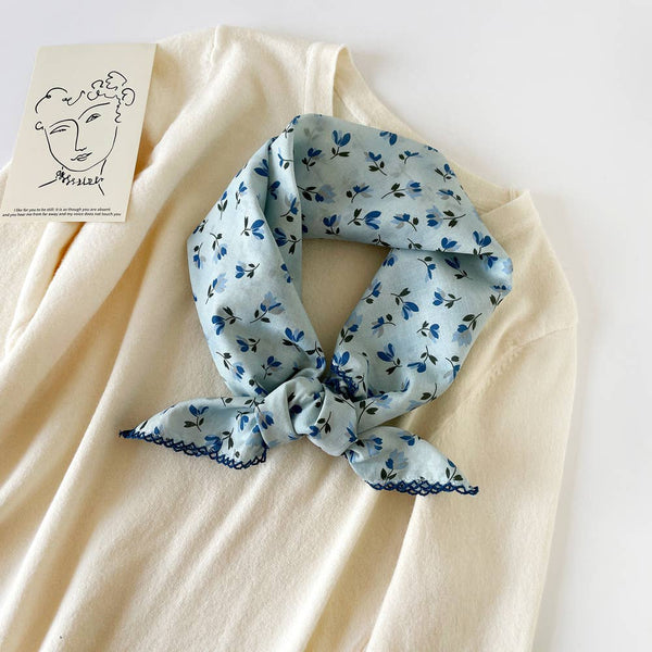 Versatile Retro Printed Square Scarf - Lulu Bella Boutique