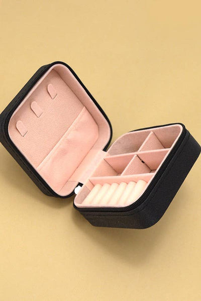 JEWELRY ORGANIZER TRAVEL BOX CASE | 40P532: Off White