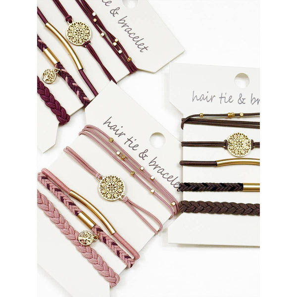 Boho Inspired Hair Tie Bracelets: MIX COLOR / ONE(6) - Lulu Bella Boutique
