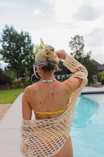 POLKA DOT LAY DOWN 2.0 CLAW: YELLOW - Lulu Bella Boutique