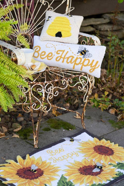 Bee Happy Hook Pillow - Lulu Bella Boutique