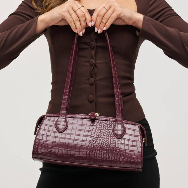 Nessa Shoulder Bag: Wine - Lulu Bella Boutique