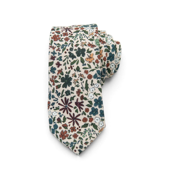 Orchard Floral - Men's Tie: Mens Modern - 2.5" wide x 58" long